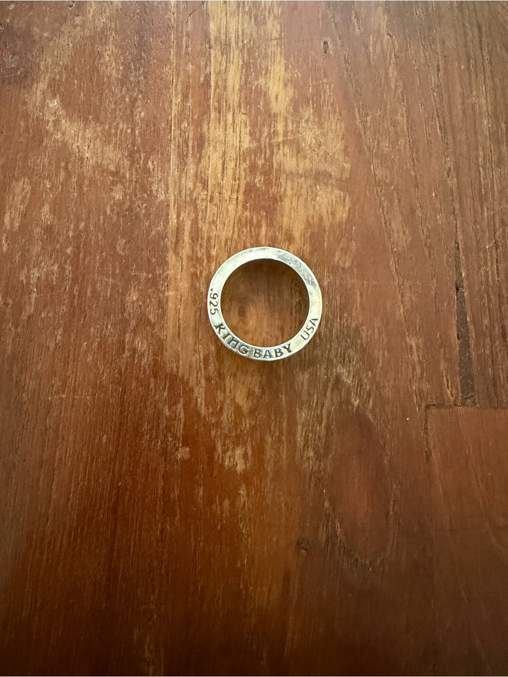 King Baby Studio Sterling Silver Engraved Band Ring in Silver